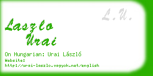 laszlo urai business card