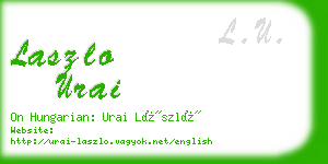 laszlo urai business card